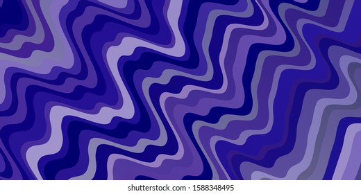 Light Purple vector background with lines. Illustration in abstract style with gradient curved.  Template for cellphones.
