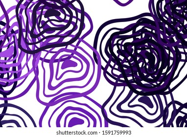 Light Purple vector background with lines. Modern gradient abstract illustration with bandy lines. The best colorful design for your business.