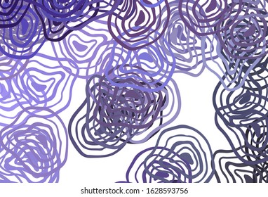 Light Purple vector background with lines. Colorful geometric sample with gradient lines.  Pattern for your business design.