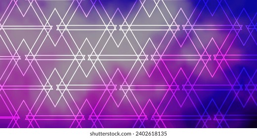 Light Purple vector background with lines, triangles. Smart design in abstract style with gradient triangles. Template for landing pages.