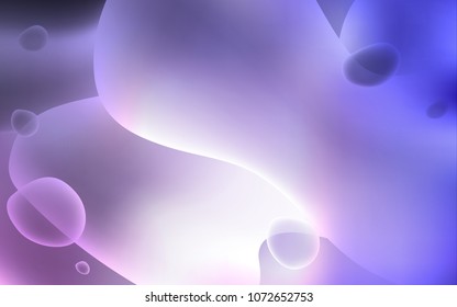 Light Purple vector background with liquid shapes. Shining crooked illustration in memphis style. Textured wave pattern for backgrounds.