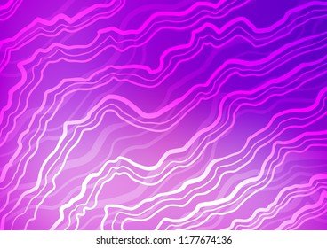 Light Purple vector background with liquid shapes. Modern gradient abstract illustration with bandy lines. The best blurred design for your business.
