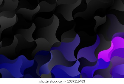 Light Purple vector background with liquid shapes. Glitter abstract illustration with wry lines. Marble style for your business design.