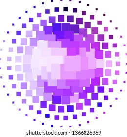 Light Purple vector background in polygonal style. Abstract gradient illustration with rectangles. Template for cellphones.