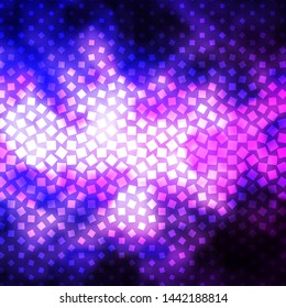 Light Purple vector background in polygonal style. Abstract gradient illustration with colorful rectangles. Modern template for your landing page.