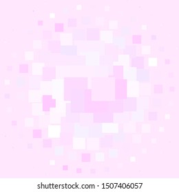 Light Purple vector background in polygonal style. Colorful illustration with gradient rectangles and squares.  