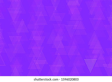 Light Purple vector background with polygonal style with circles. Abstract gradient illustration with circles, triangles. Template for wallpapers.
