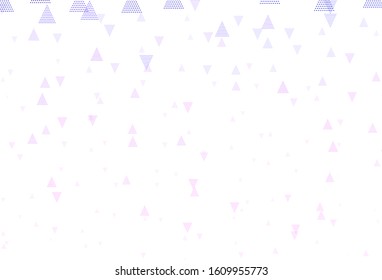 Light Purple vector background with polygonal style. Illustration with set of colorful triangles. Pattern for websites.