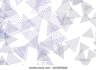Light Purple vector background with polygonal style with circles. Illustration with set of colorful circles, triangles. Pattern for websites.