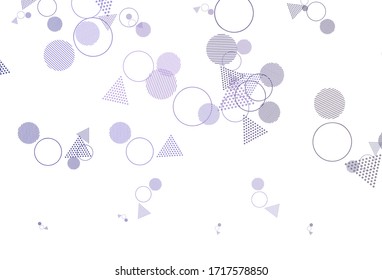 Fondo vector claro con estilo polígonal con círculos. Hermosa ilustración con círculos, triángulos en estilo natural. Plantilla moderna para la página de inicio.