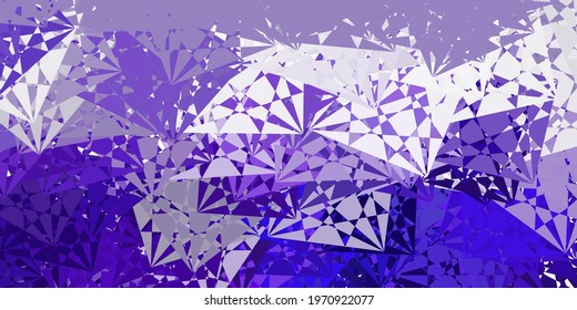 Light Purple vector background with polygonal forms. Triangle shapes with colorful gradient in abstract style. Start design for insperarion.