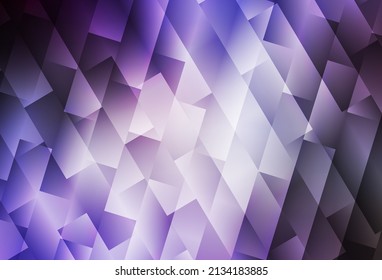 Light Purple vector background in polygonal style. Glitter abstract illustration with rectangular shapes. Smart design for your business advert.