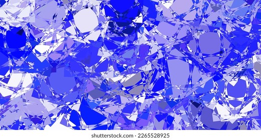 Fondo vector claro púrpura con formas poligonales. Magnífica ilustración abstracta con formas triangulares, formas. Material de las páginas de aterrizaje.