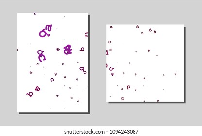 Light Purple vector background for presentations. Abstract booklet on colored background with gradient. Pattern can be used as a template for calendars.