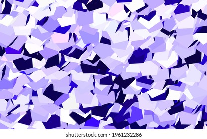 Light Purple vector background with set of hexagons. Illustration with set of colorful hexagons. Design for website posters, banners.