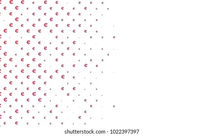 Light Purple vector background with signs of Euro. Modern abstract illustration with symbols of digital money. The pattern can be used for ad, booklets, leaflets of banks.