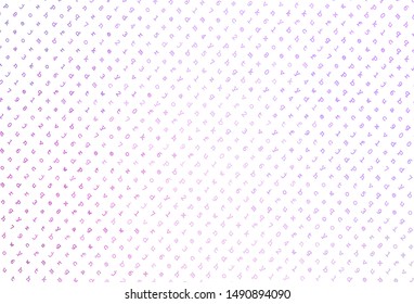 Light Purple vector background with signs of alphabet. Abstract illustration with colored latin alphabet. Pattern for ads, poster, banner of books.
