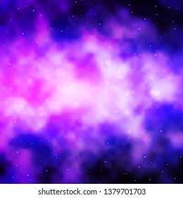 Light Purple vector background with small and big stars. Shining colorful illustration with small and big stars. Pattern for wrapping gifts.