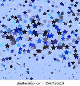 Light Purple vector background with small and big stars. Shining colorful illustration with small and big stars. Pattern for websites, landing pages.