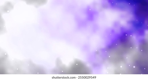 Light Purple vector background with small and big stars. Modern geometric abstract illustration with stars. Theme for cell phones.