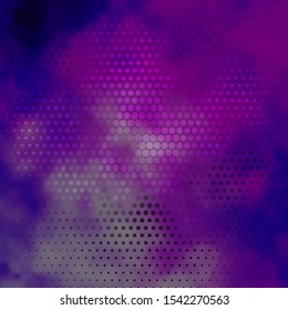 Light Purple vector background with spots. Colorful illustration with gradient dots in nature style. Design for your commercials.