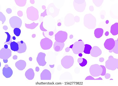 Light Purple vector background with spots. Illustration with set of shining colorful abstract circles. Pattern for ads, leaflets.
