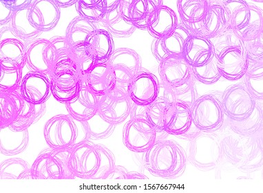 Light Purple vector background with spots. Illustration with set of shining colorful abstract circles. Design for poster, banner of websites.