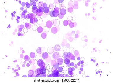 Light Purple vector background with spots. Glitter abstract illustration with blurred drops of rain. Pattern for beautiful websites.