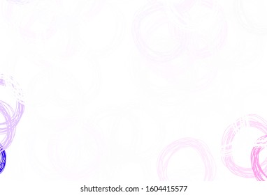 Light Purple vector background with spots. Blurred decorative design in abstract style with bubbles. Design for poster, banner of websites.