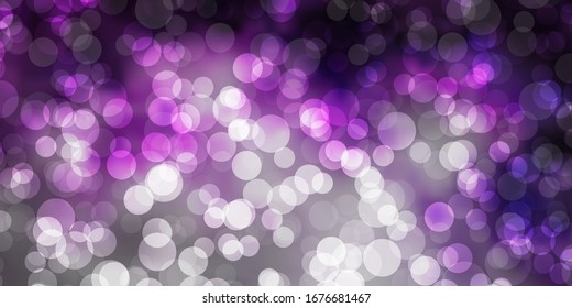 Light Purple vector background with spots. Abstract colorful disks on simple gradient background. Design for posters, banners.