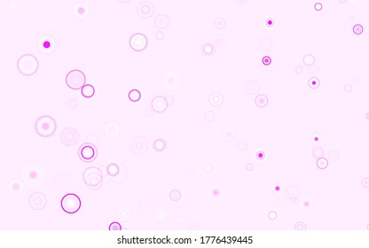 Light Purple vector background with spots. Blurred bubbles on abstract background with colorful gradient. New template for your brand book.