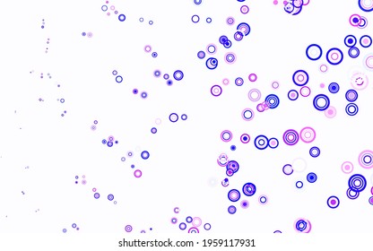 Light Purple vector background with spots. Modern abstract illustration with colorful water drops. Design for your business advert.
