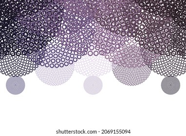 Light Purple vector background with spots. Illustration with set of shining colorful abstract circles. Pattern for ads, leaflets.