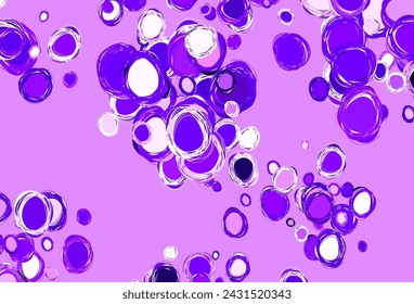 Light Purple vector background with spots. Beautiful colored illustration with blurred circles in nature style. Design for your business advert.