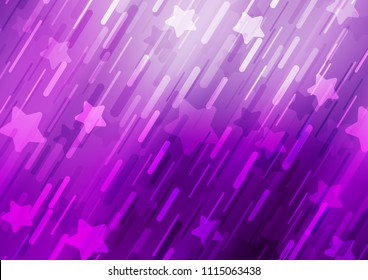Light Purple vector background with straight lines. Lines on blurred abstract background with gradient. Best design for your ad, poster, banner.