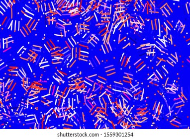 Light Purple vector background with straight lines, dots. Shining colored illustration with sharp stripes. Pattern for your busines websites.