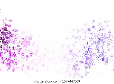 Light Purple vector background with straight lines, dots. Lines on blurred abstract background with gradient. Pattern for ad, booklets, leaflets.