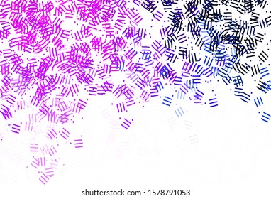 Light Purple vector background with straight lines, dots. Blurred decorative design in simple style with lines. Template for your beautiful backgrounds.