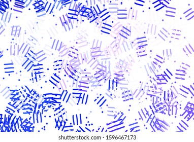 Light Purple vector background with straight lines, dots. Modern geometrical abstract illustration with Lines. Best design for your ad, poster, banner.