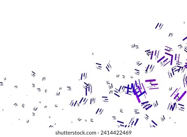 Light Purple vector background with straight lines. Decorative shining illustration with lines on abstract template. Pattern for ads, posters, banners.