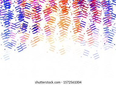 Light Purple vector background with stright stripes. Glitter abstract illustration with colorful sticks. Pattern for ads, posters, banners.
