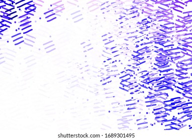 Light Purple vector background with stright stripes. Blurred decorative design in simple style with lines. Template for your beautiful backgrounds.