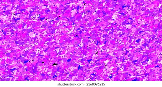 Light Purple vector background with triangles. Illustration with set of colorful triangles. Elegant design for wallpapers.