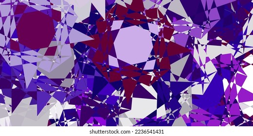 Light purple vector background with triangles. Simple design in abstract style with triangles, lines. An easy addition to your commertials.