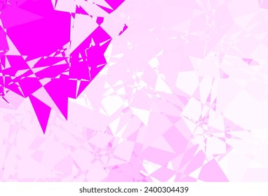 Light Purple vector background with triangles. Triangle shapes with colorful gradient in abstract style. Pattern for promotions.