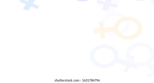 Light Purple vector background with woman symbols. Colorful illustration with gradient feminism shapes. Best design for your business.