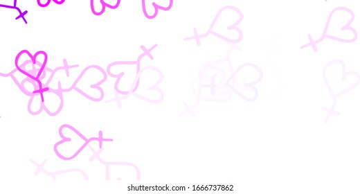 Light Purple vector background with woman symbols. Colorful illustration with gradient feminism shapes. Elegant design for wallpapers.
