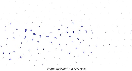 Light Purple vector background with woman symbols. Colorful feminism symbols with a gradient in modern style. Background for International Women’s Day.