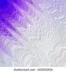 Light Purple vector background with wry lines. Colorful abstract illustration with gradient curves. Pattern for busines booklets, leaflets