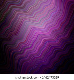 Light Purple vector background with wry lines. Colorful illustration in abstract style with gradient. The best colorful design for your business.